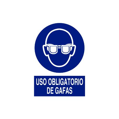 SEÑAL POLIESTIRENO  210X148MM. USO OBLIGATORIO DE GAFAS