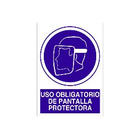 SEÑAL POLIESTIRENO 210X148MM. USO OBLIGATORIO DE PANTALLA PROTECTORA