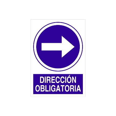 SEÑAL POLIESTIRENO  420X297MM. DIRECCIÓN OBLIGATORIA