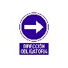 SEÑAL POLIESTIRENO  420X297MM. DIRECCIÓN OBLIGATORIA