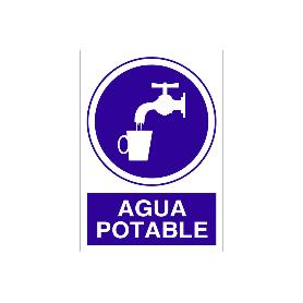 SEÑAL POLIESTIRENO 210X148MM. AGUA POTABLE