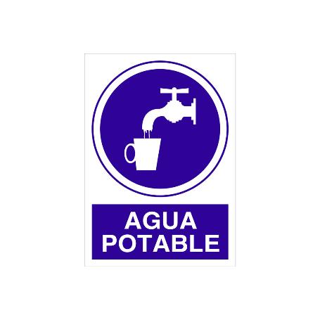 SEÑAL POLIESTIRENO 210X148MM. AGUA POTABLE