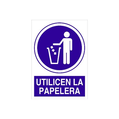 SEÑAL POLIESTIRENO  420X297MM. UTILICEN LA PAPELERA