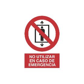 SEÑAL POLIESTIRENO 210X148MM. NO UTILIZAR EN CASO DE EMERGENCIA