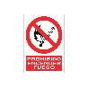 SEÑAL POLIESTIRENO 297X210 MM. PROHIBIDO ENCENDER FUEGO