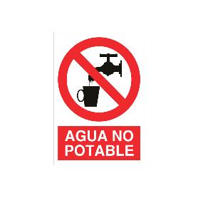 SEÑAL POLIESTIRENO 210X148MM. AGUA NO POTABLE