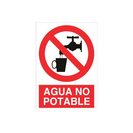 SEÑAL POLIESTIRENO 210X148MM. AGUA NO POTABLE