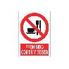 SEÑAL POLIESTIRENO 420X297MM. PROHIBIDO COMER Y BEBER. EL DISEÑO DE LA SEÑAL PUEDE VARIAR, PERO EN NINGÚN CASO SE V