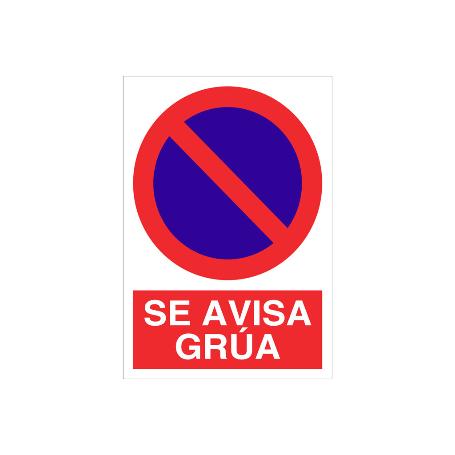 SEÑAL POLIESTIRENO 210X148MM SE AVISA GRÚA