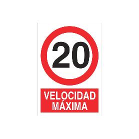SEÑAL POLIESTIRENO 297X210MM. VELOCIDAD MÁXIMA