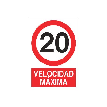 SEÑAL POLIESTIRENO 297X210MM. VELOCIDAD MÁXIMA
