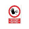 SEÑAL POLIESTIRENO 210X148MM PROHIBIDO EL PASO PROPIEDAD PRIVADA