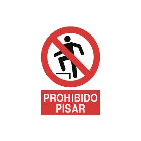 SEÑAL POLIESTIRENO 210X148MM. PROHIBIDO PISAR