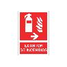 SEÑAL LUMINISCENTE 210X148MM. EXTINTOR DE INCENDIOS PICTOGRAMA + TEXTO