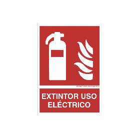 SEÑAL LUMINISCENTE 210X148MM. EXTINTOR USO ELÉCTRICO