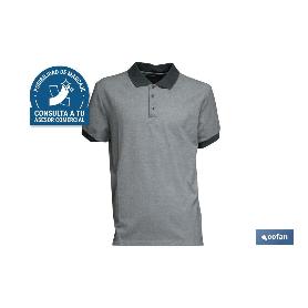 POLO 2 TONOS VERDON 160GMS/M GRIS-NEGRO TALLA XL