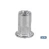 TUERCAS REMACHABLES CILÍNDRICAS RANURADAS FONDO ABIERTO CABEZA ANCHA ALUMINIO M3 X 10   CAJA 1000 UNID.