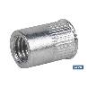 TUERCAS REMACHABLES CILÍNDRICAS RANURADAS FONDO ABIERTO CABEZA REDUCIDA ALUMINIO M5 X 11,5   CAJA 1000 UNID.