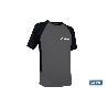 CAMISETA TRANSPIRABLE MODELO PILOTE GRIS-NEGRA 160 G/M2 TALLA-XXL