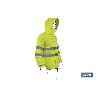 CHAQUETA DE LLUVIA DE ALTA VISIBILIDAD MODELO PÓLUX AMARILLA TALLA S