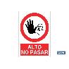 SEÑAL POLIESTIRENO 297X210 MM. ALTO NO PASAR