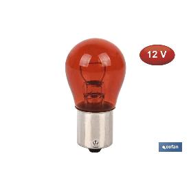 LÁMPARA COFAN P21W 12V (BA15S) AMBAR   CAJA 10 UNID.