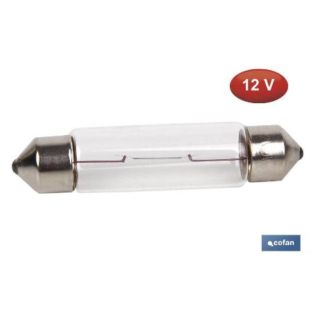 LÁMPARA PLAFONIER C5W (11X44MM) 12V   CAJA 10 UNID.