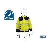 CHAQUETA DE ALTA VISIBILIDAD MODELO VEGA AMARILLA Y AZUL MARINO TALLA L