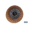 MACETA CON FILTRO DE DRENAJE A RAYAS COLOR MARRÓN WPC Ø 390X 463 MM 39,6 L VENTA UNITARIA