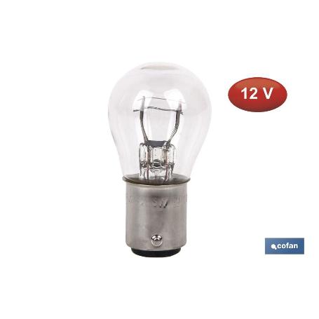 LÁMPARA COFAN 2 POLOS P21/5W (BAY15D) 12V   CAJA 10 UNID.