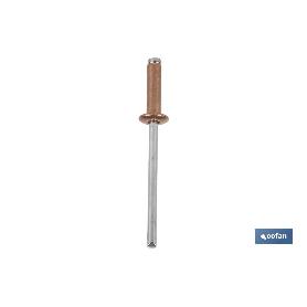 REMACHE COBRE ACERO 4 X 9 MM   CAJA 1000 UNID.