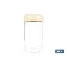 BOTE DE VIDRIO BOROSILICATO TAPA BEIGE GAMA LAUREL 1000 ML