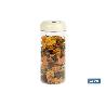BOTE DE VIDRIO BOROSILICATO TAPA BEIGE GAMA LAUREL 1300 ML