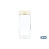 BOTE DE VIDRIO BOROSILICATO TAPA BEIGE GAMA LAUREL 1300 ML