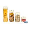 BOTE DE VIDRIO BOROSILICATO TAPA BEIGE GAMA LAUREL 1300 ML