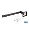 TOALLERO NEGRO MATE DISEÑO CUADRADO GAMA FAIAL ACERO 27 X 8 X 5.5 CM