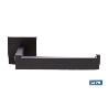 PORTARROLLO/TOALLERO NEGRO MATE DISEÑO CUADRADO GAMA FAIAL ACERO 16 X 8 X 5.5 CM