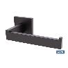 PORTARROLLO/TOALLERO NEGRO MATE DISEÑO CUADRADO GAMA FAIAL ACERO 16 X 8 X 5.5 CM