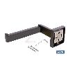 PORTARROLLO/TOALLERO NEGRO MATE DISEÑO CUADRADO GAMA FAIAL ACERO 16 X 8 X 5.5 CM