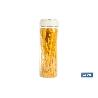 BOTE DE VIDRIO BOROSILICATO TAPA BEIGE GAMA LAUREL1700 ML