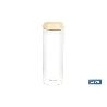 BOTE DE VIDRIO BOROSILICATO TAPA BEIGE GAMA LAUREL1700 ML