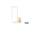 BOTE DE VIDRIO BOROSILICATO TAPA BEIGE GAMA LAUREL1700 ML