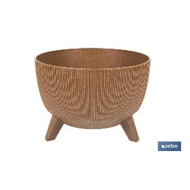 Maceta con patas y filtro de drenaje color marrón wpc ø 395 x 255 mm 21 l venta unitaria MACETA CON PATAS Y FILTRO DE DRENAJE COLOR MARRÓN WPC Ø 395 X 255 MM 21 L VENTA UNITARIA
