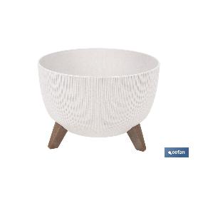Maceta con patas y filtro de drenaje color blanco wpc ø 395 x 255 mm 21 l venta unitaria MACETA CON PATAS Y FILTRO DE DRENAJE COLOR BLANCO WPC Ø 395 X 255 MM 21 L VENTA UNITARIA