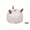 MACETA CON PATAS Y FILTRO DE DRENAJE COLOR BLANCO WPC Ø 395 X 255 MM 21 L VENTA UNITARIA