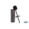 ESCOBILLERO PARA INODORO NEGRO MATE DE ACERO GAMA RIBEIRA 9,1 X 9,1 X 39 CM