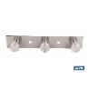 PERCHERO DE PARED DE ACERO INOXIDABLE 304 CON 3 POMOS 15,6 X 2,7 X 2,8 CM
