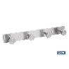 PERCHERO DE PARED DE ACERO INOXIDABLE 304 CON 4 POMOS 21,6 X 2,7 X 2,8 CM