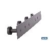 PERCHERO DE PARED NEGRO DE ACERO CON 4 POMOS 21,6 X 2,7 X 2,8 CM