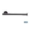 TOALLERO NEGRO MATE DE ACERO CON DISEÑO REDONDO GAMA RIBEIRA 28 X 8 X 5 CM